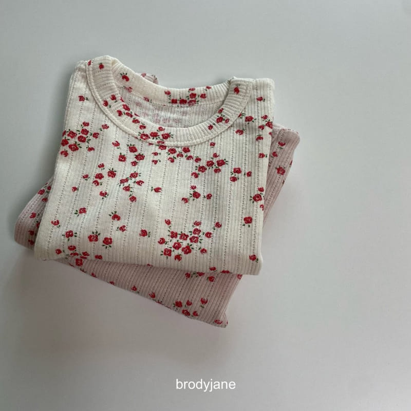 Brody Jane - Korean Children Fashion - #Kfashion4kids - Red Flower Top Bottom Set - 5