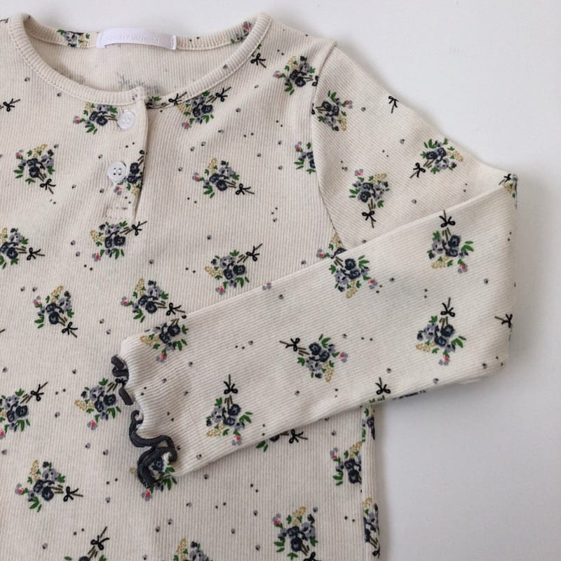 Brody Jane - Korean Children Fashion - #kidzfashiontrend - Bouquet Button Top Bottom Set - 4