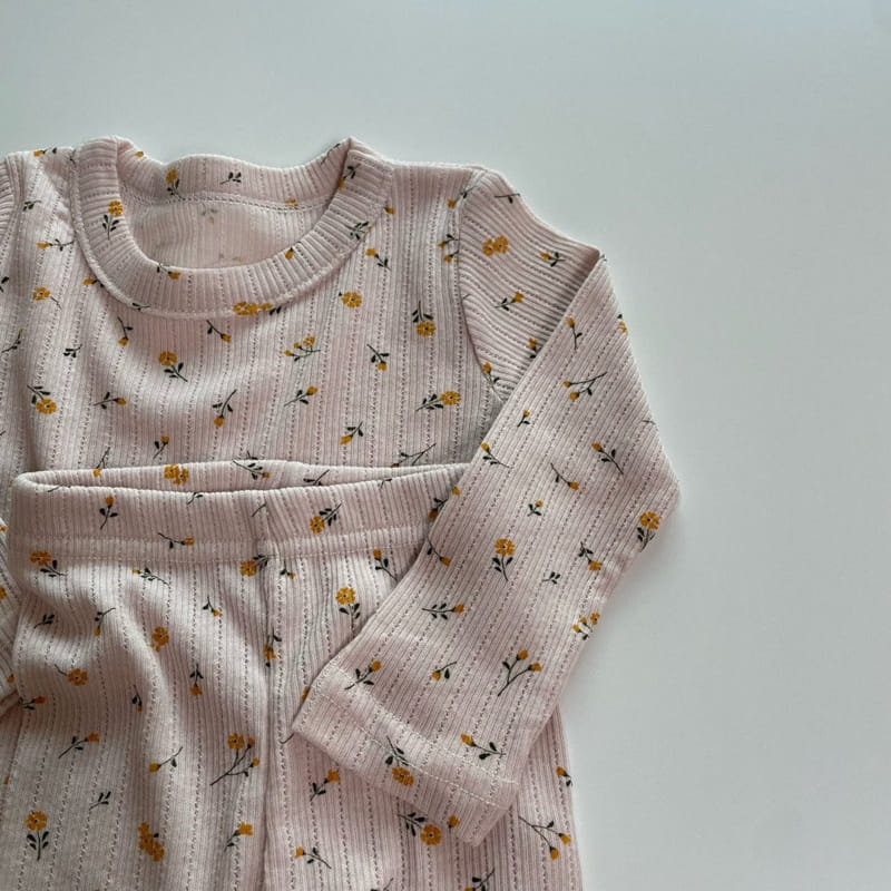 Brody Jane - Korean Children Fashion - #kidsshorts - Yellow Flower Top Bottom Set - 3