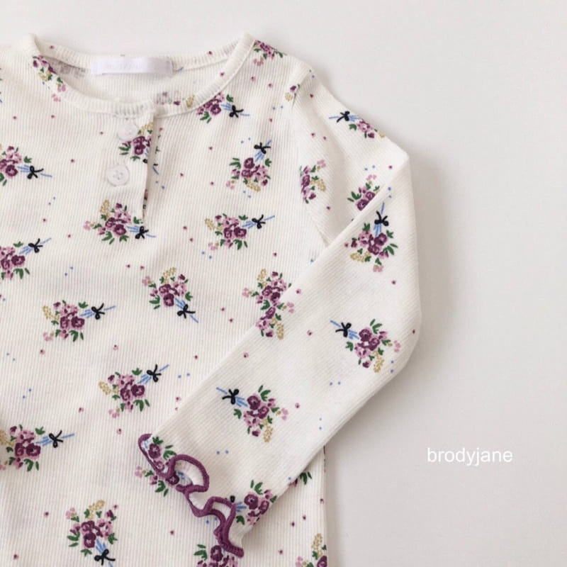 Brody Jane - Korean Children Fashion - #kidsstore - Bouquet Button Top Bottom Set - 2