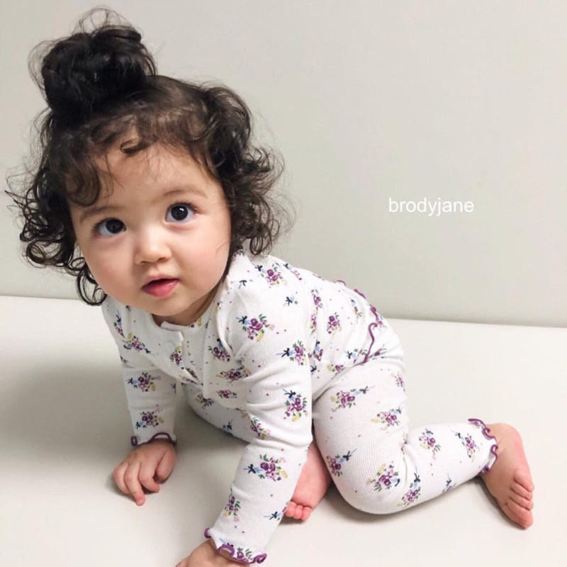 Brody Jane - Korean Children Fashion - #magicofchildhood - Bouquet Button Top Bottom Set - 6