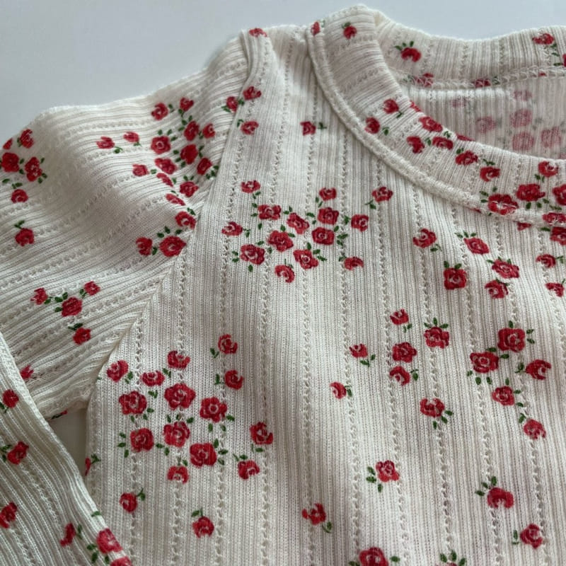 Brody Jane - Korean Children Fashion - #prettylittlegirls - Red Flower Top Bottom Set - 9