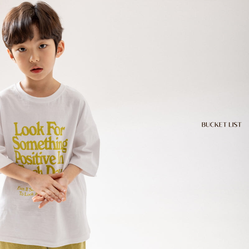 Bucket List - Korean Children Fashion - #discoveringself - Lettering Short Sleeve Tee - 9