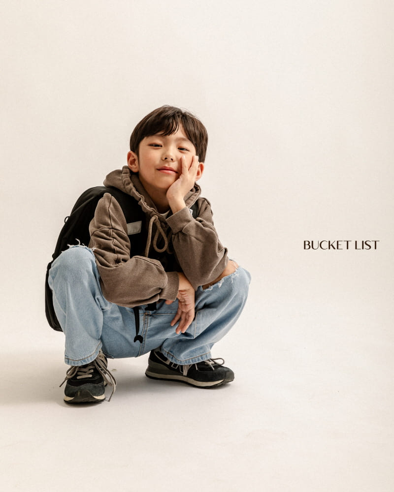Bucket List - Korean Children Fashion - #kidsshorts - Vintage Denim Pants - 2