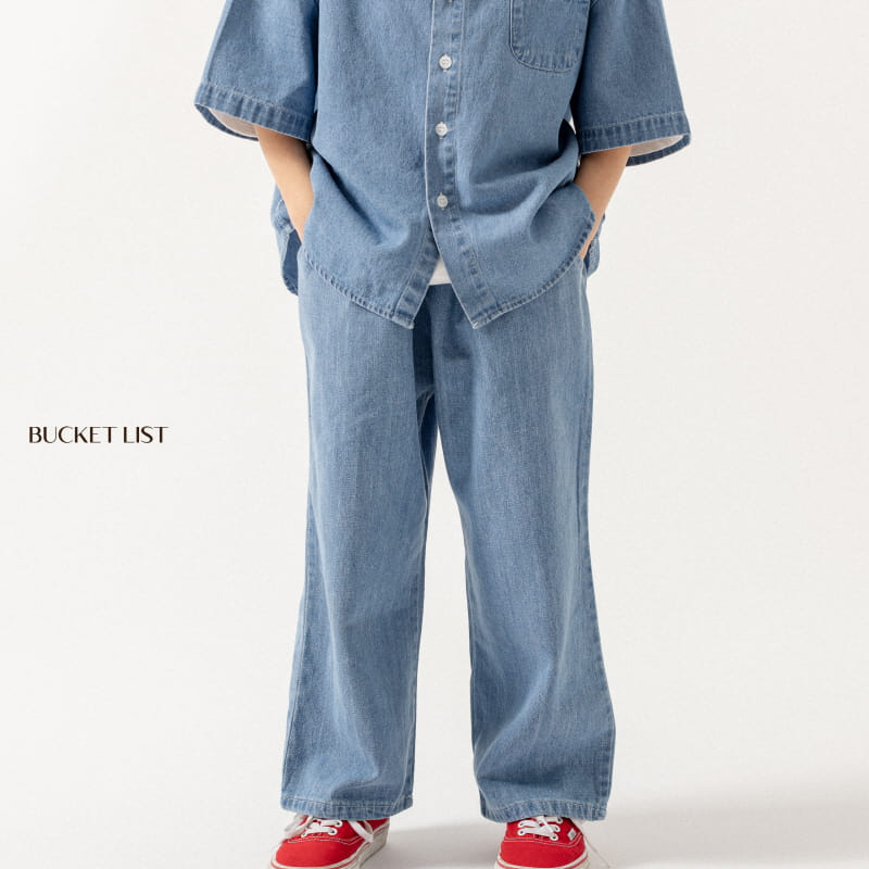 Bucket List - Korean Children Fashion - #kidsshorts - Basic Denim Pants