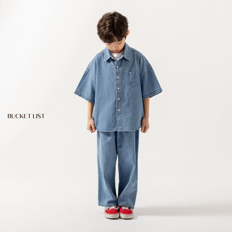 Bucket List - Korean Children Fashion - #kidsstore - Basic Denim Pants - 2