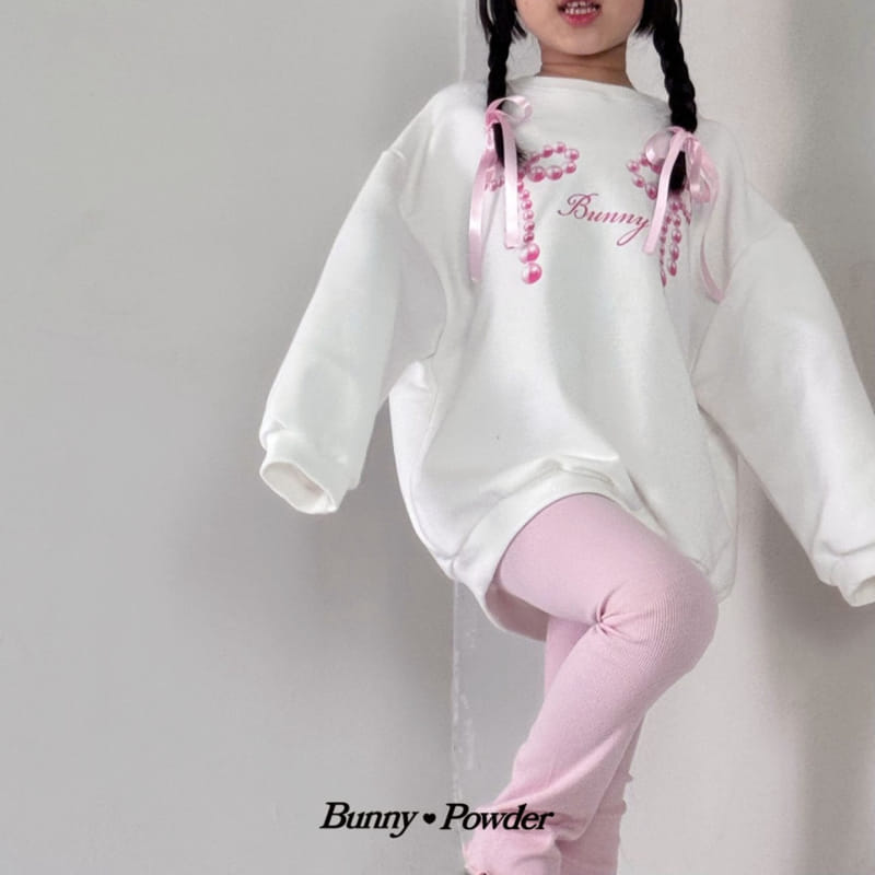 Bunny Powder - Korean Children Fashion - #childofig - Pearl Ribbon Sweatshirt - 6