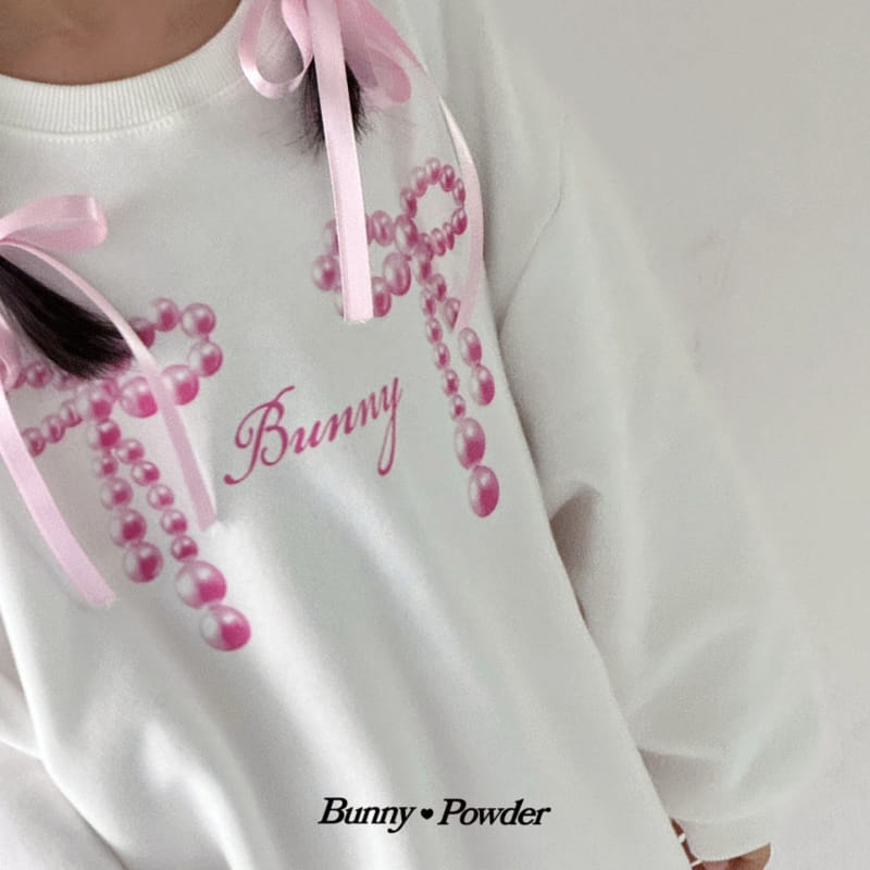 Bunny Powder - Korean Children Fashion - #childofig - Pearl Ribbon Sweatshirt - 7