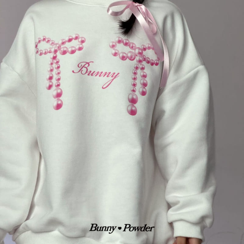 Bunny Powder - Korean Children Fashion - #childrensboutique - Pearl Ribbon Sweatshirt - 8