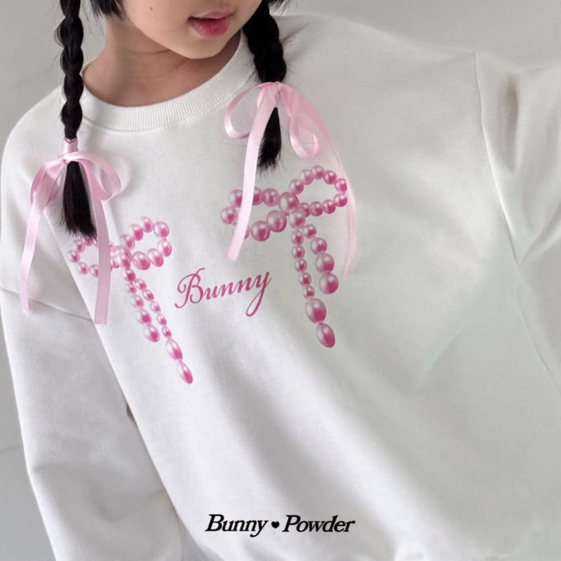 Bunny Powder - Korean Children Fashion - #littlefashionista - Pearl Ribbon Sweatshirt - 2