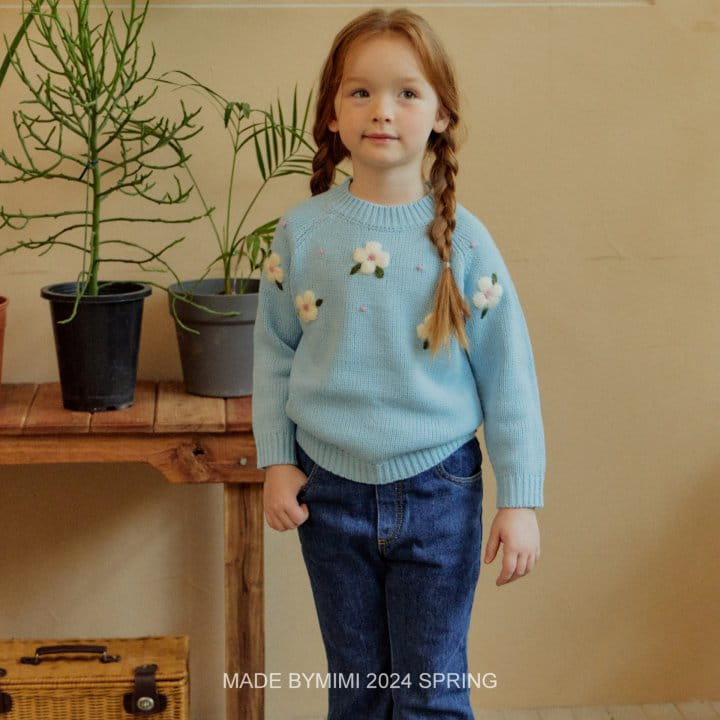 Bymimi - Korean Children Fashion - #todddlerfashion - Flower Knit - 2