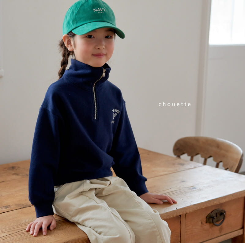 Chouette - Korean Children Fashion - #kidsstore - Tennis Zip Up Colllar Tee