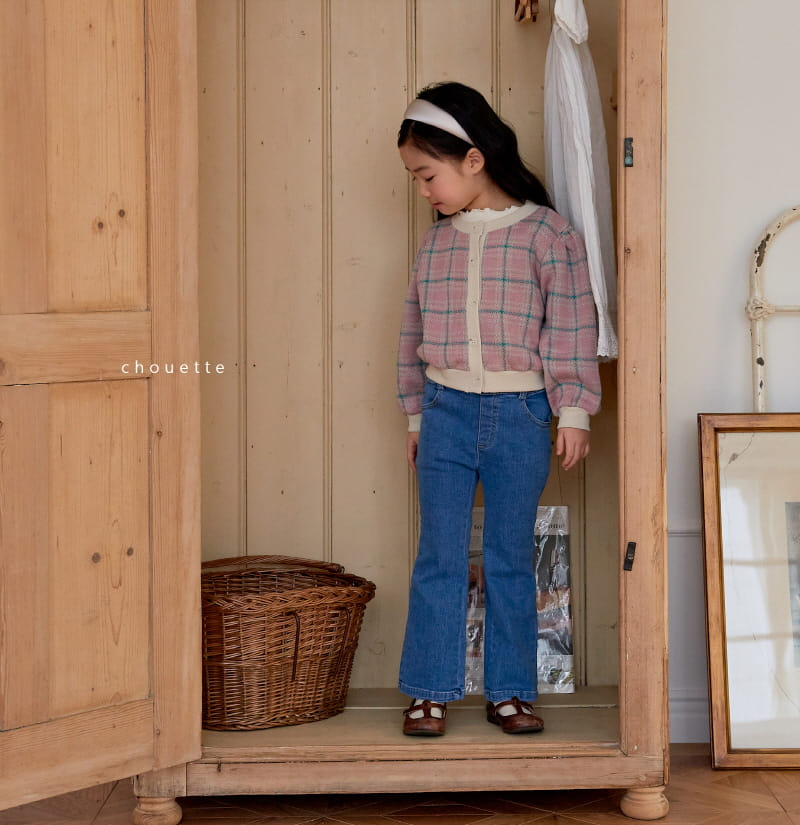 Chouette - Korean Children Fashion - #minifashionista - Check Knit Cardigan - 5