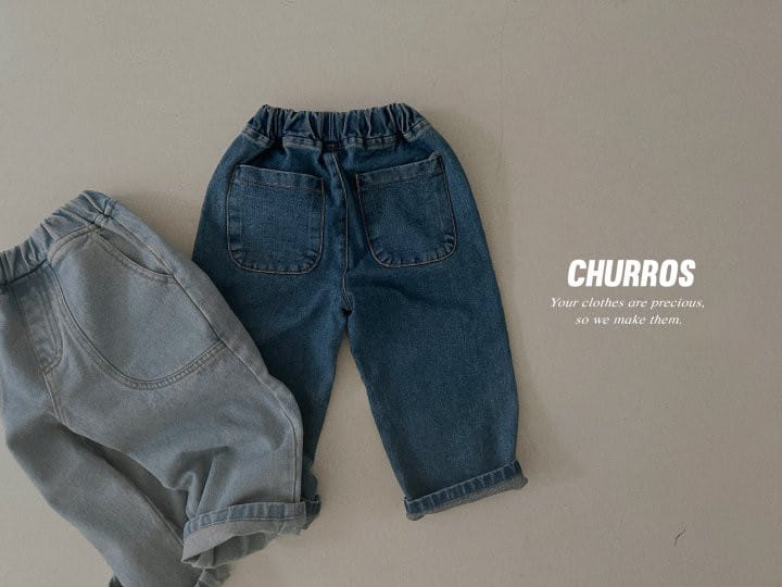 Churros - Korean Children Fashion - #Kfashion4kids - Circle Pocket Denim Pants - 9