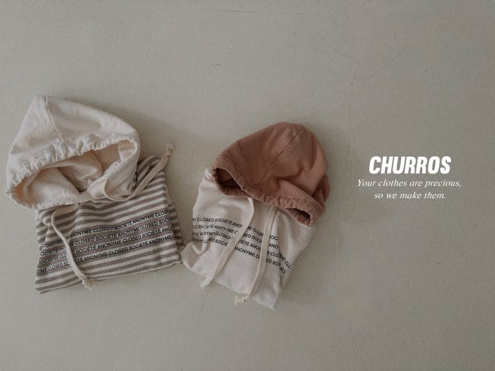 Churros - Korean Children Fashion - #kidsstore - Lettering Color Hoody Tee - 8