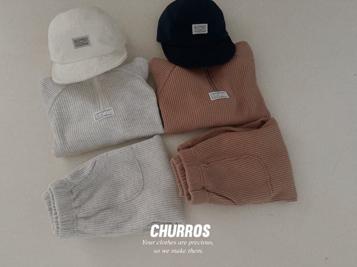 Churros - Korean Children Fashion - #prettylittlegirls - Waffle Pocket Jogger Pants - 8