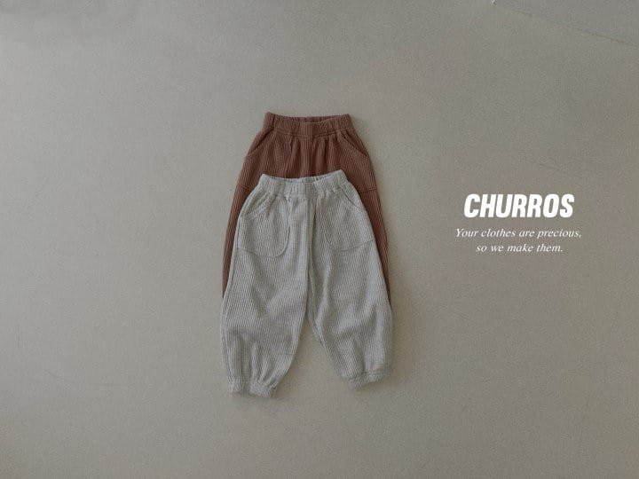 Churros - Korean Children Fashion - #todddlerfashion - Waffle Pocket Jogger Pants - 9