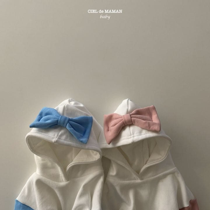 Ciel De Maman - Korean Baby Fashion - #babyoutfit - Ribbon Hoody Body Suit - 7