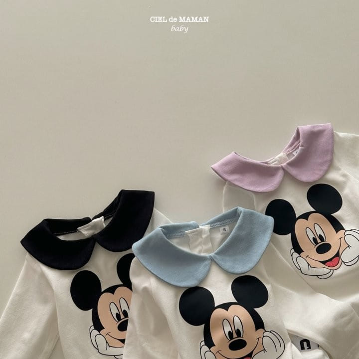 Ciel De Maman - Korean Baby Fashion - #babyoutfit - Circle Collar M Body Suit