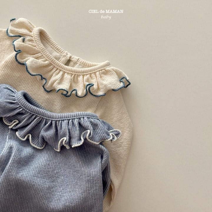 Ciel De Maman - Korean Baby Fashion - #babyoutfit - Rib Frill Body Suit - 11