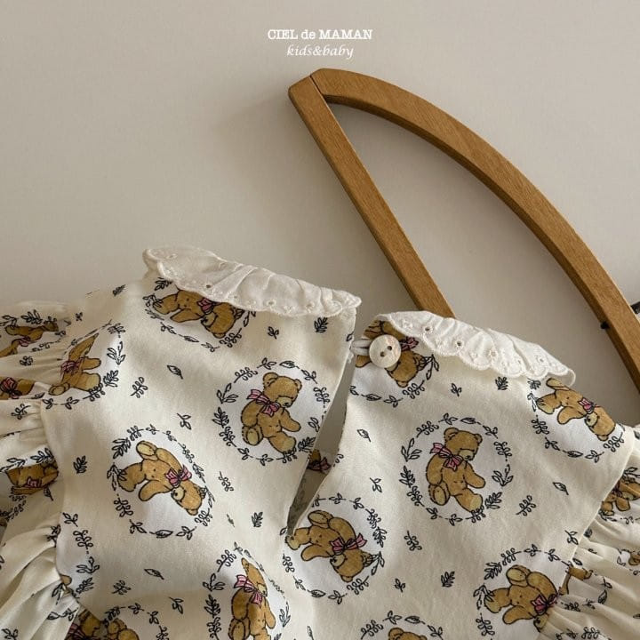 Ciel De Maman - Korean Baby Fashion - #babyoutfit - Teddy Bear One-Piece - 5