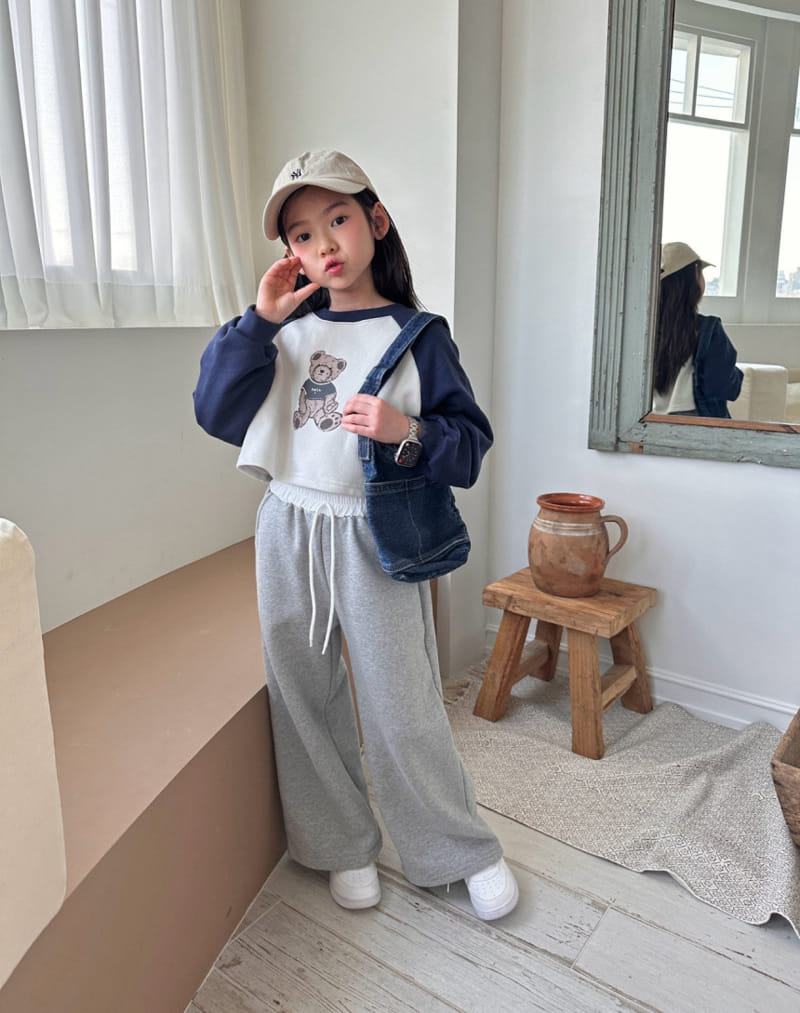 Comma - Korean Children Fashion - #Kfashion4kids - Bear Crop Tee