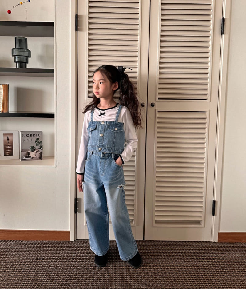 Comma - Korean Children Fashion - #Kfashion4kids - Denim Bustier - 7