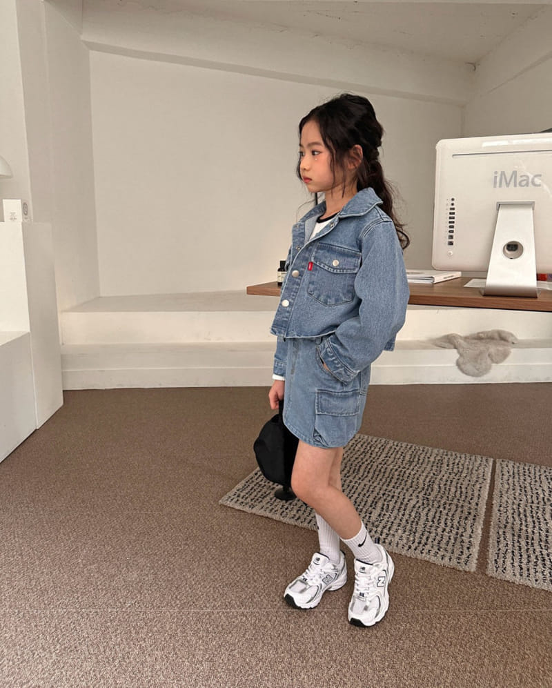 Comma - Korean Children Fashion - #childofig - Denim Shirt Jacket - 8