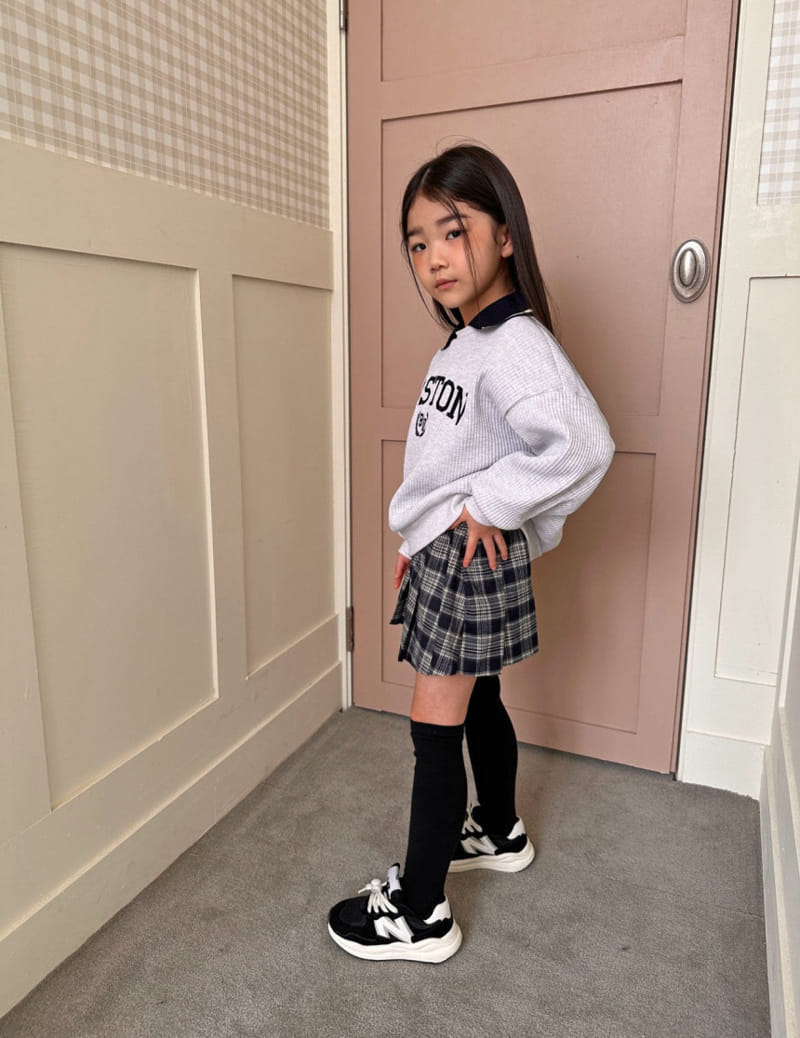 Comma - Korean Children Fashion - #prettylittlegirls - Waffle Collar Sweatshirt - 4