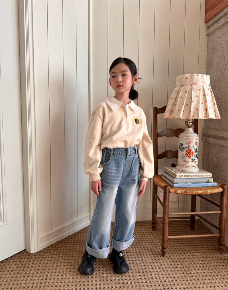 Comma - Korean Children Fashion - #childofig - Collar Embroidery Tee - 11