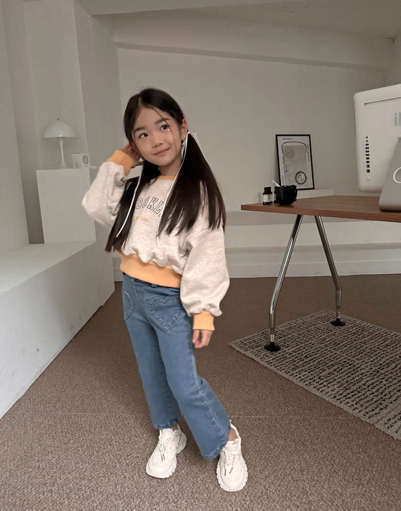Comma - Korean Children Fashion - #childofig - Heart Denim Boots Cut Pants - 11