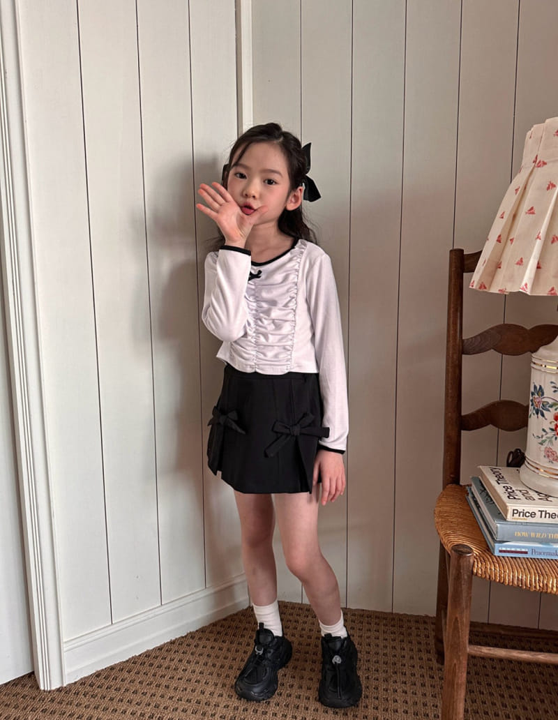 Comma - Korean Children Fashion - #childrensboutique - Shirring Ribbon Tee - 6
