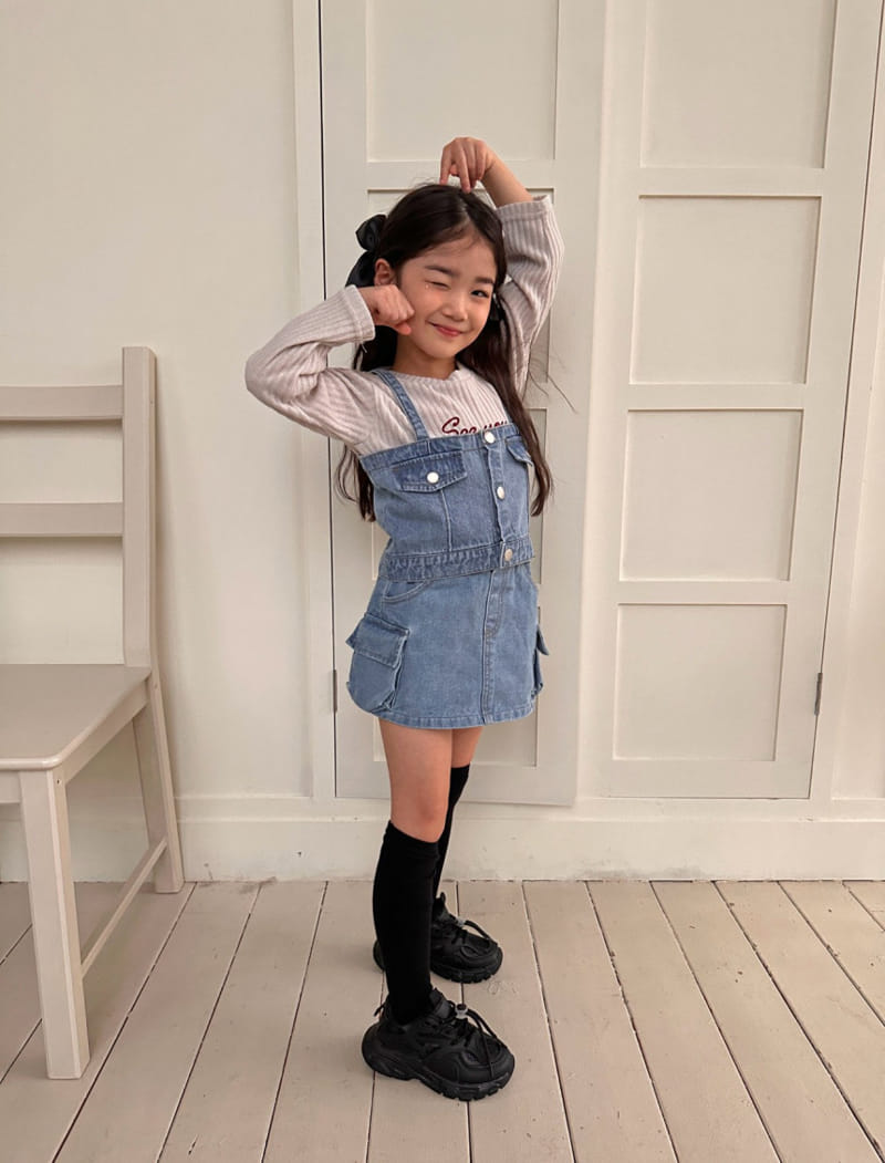 Comma - Korean Children Fashion - #designkidswear - Denim Bustier