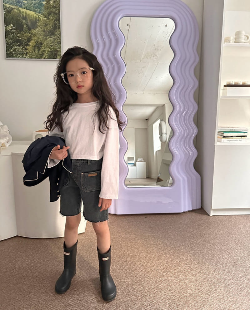 Comma - Korean Children Fashion - #designkidswear - Basic Crop Tee - 4