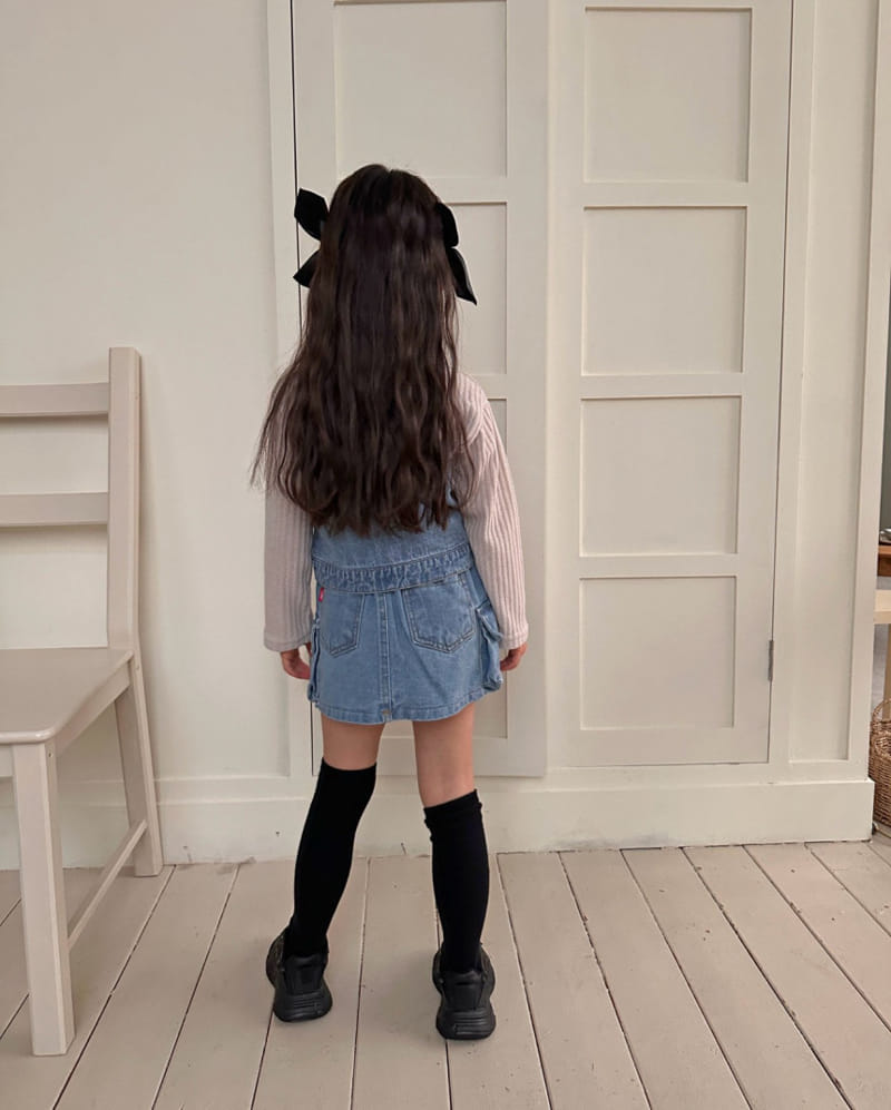 Comma - Korean Children Fashion - #fashionkids - Denim Bustier - 3