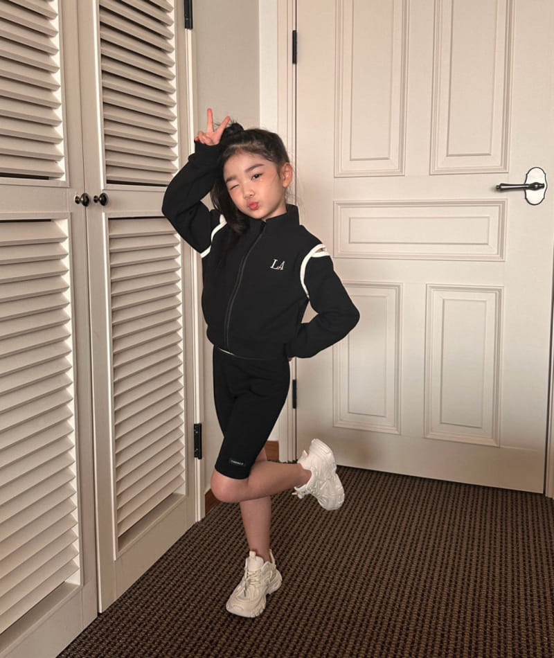 Comma - Korean Children Fashion - #kidsshorts - Slit Zip Up - 5