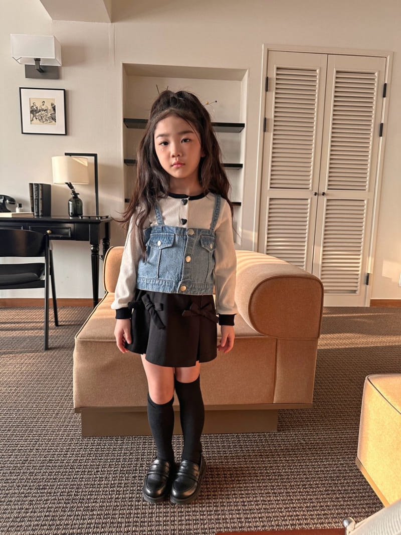 Comma - Korean Children Fashion - #fashionkids - Denim Bustier - 4