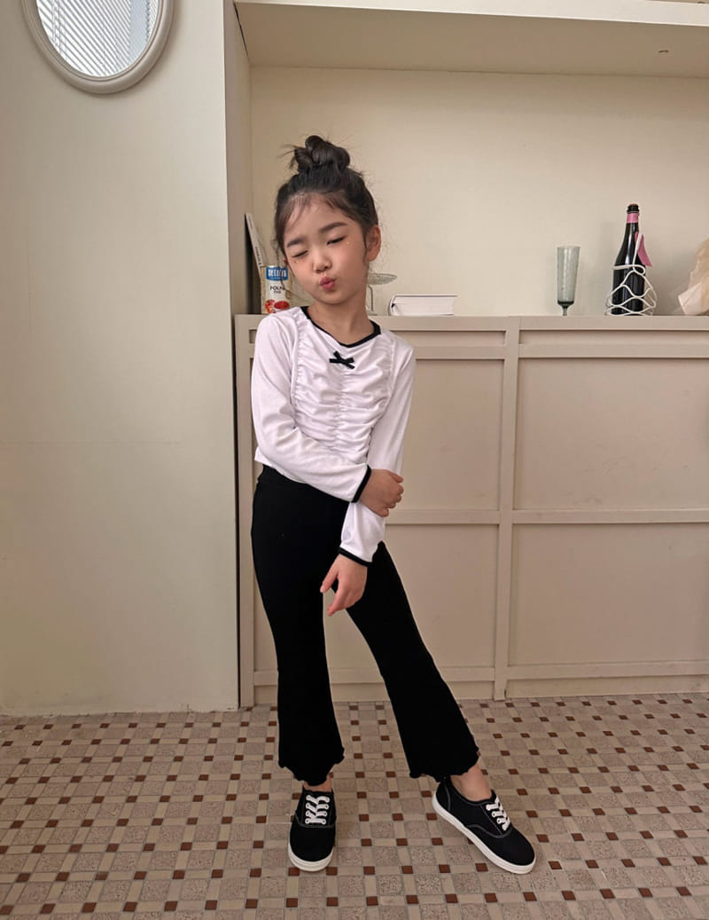 Comma - Korean Children Fashion - #kidsstore - Shirring Ribbon Tee - 11