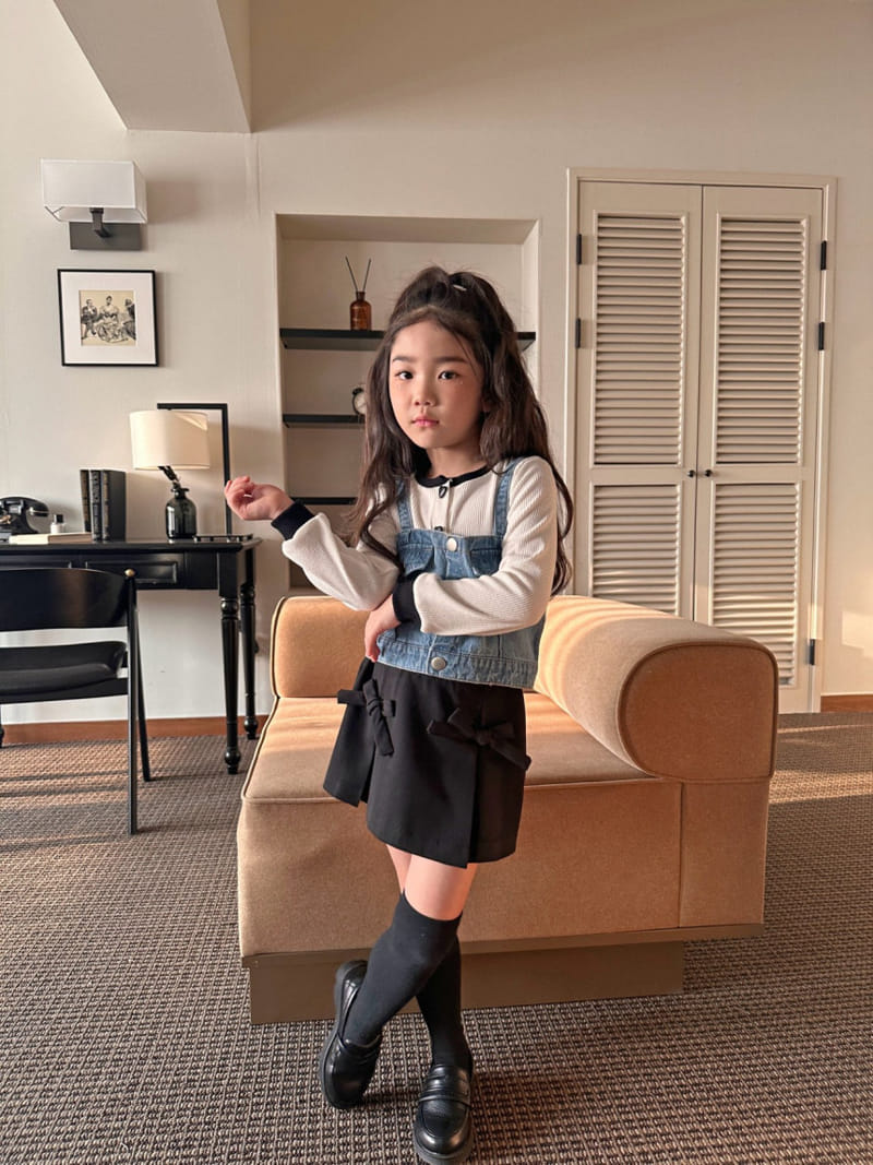 Comma - Korean Children Fashion - #kidsstore - Denim Bustier - 5