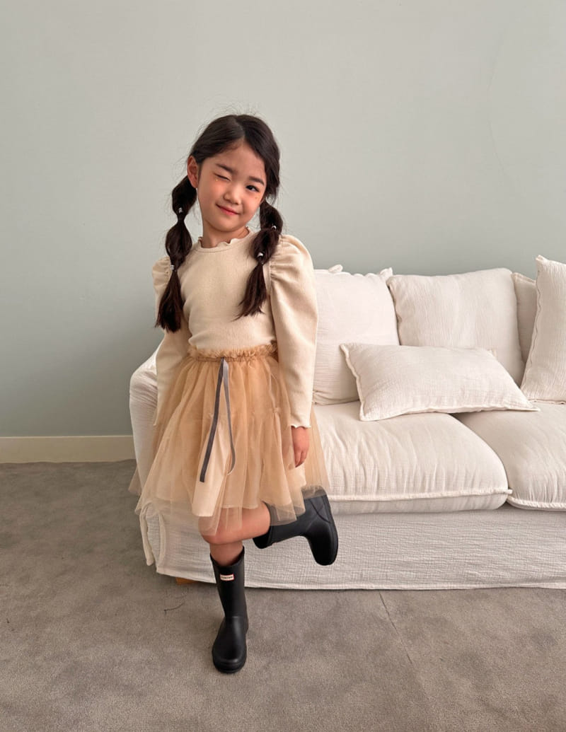 Comma - Korean Children Fashion - #kidzfashiontrend - Terry Puff Tee - 11