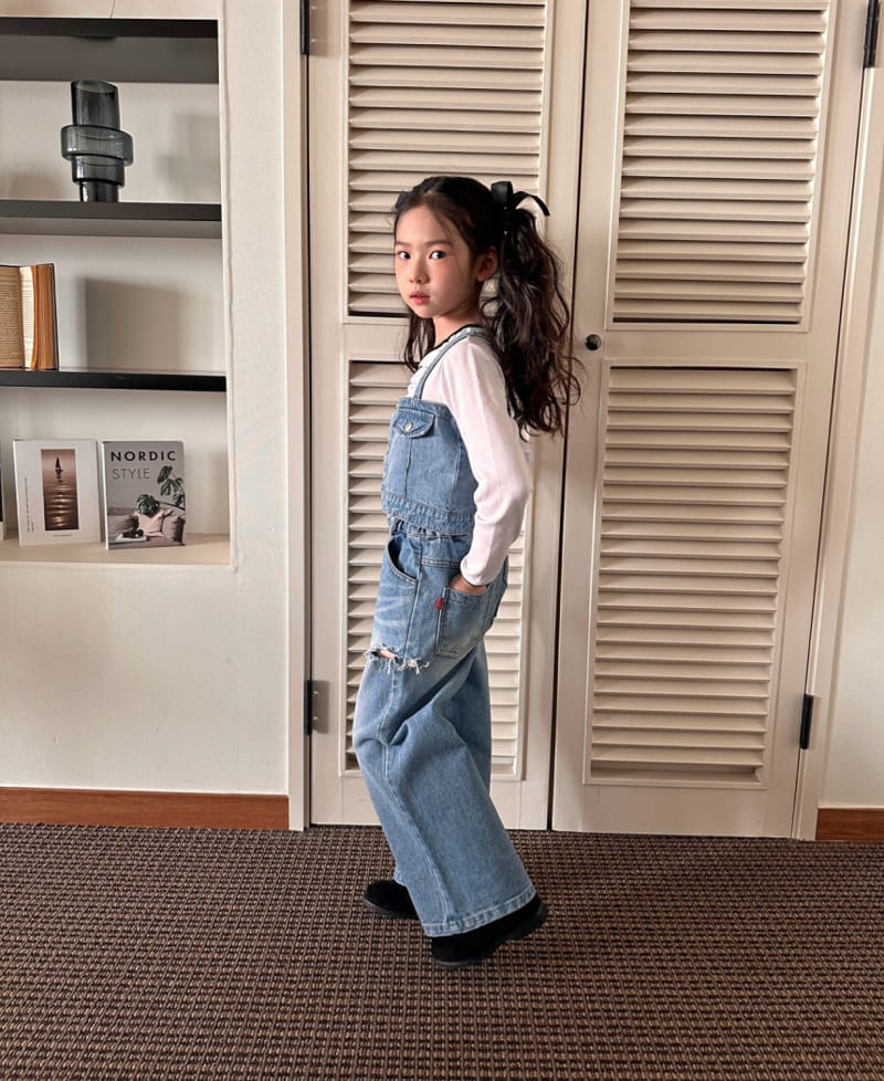 Comma - Korean Children Fashion - #littlefashionista - Denim Bustier - 8