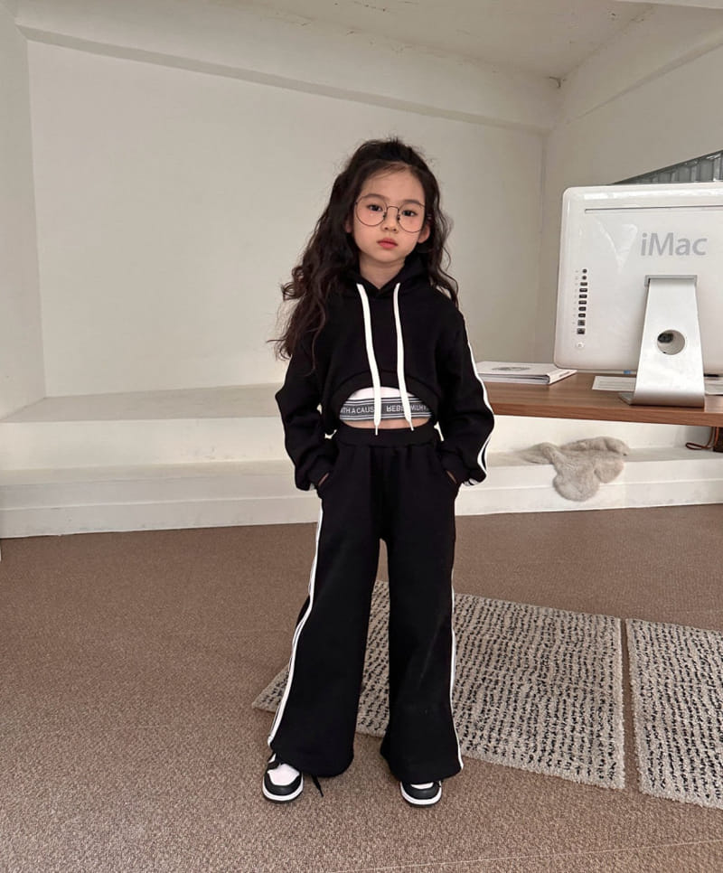 Comma - Korean Children Fashion - #toddlerclothing - Two Line Hoody  - 10