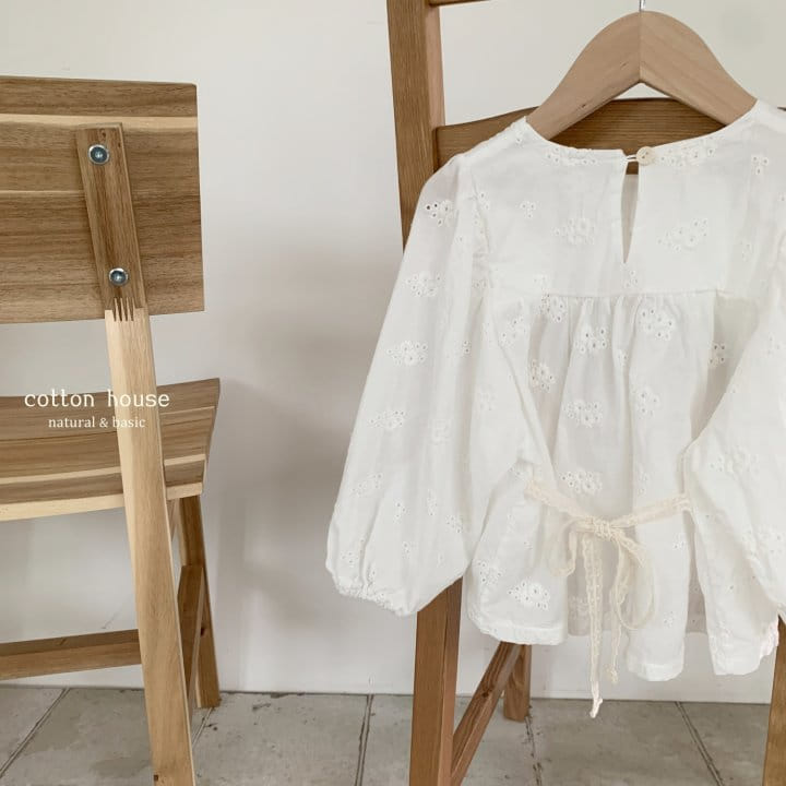 Cotton House - Korean Children Fashion - #childrensboutique - Punching Embroidery Blouse