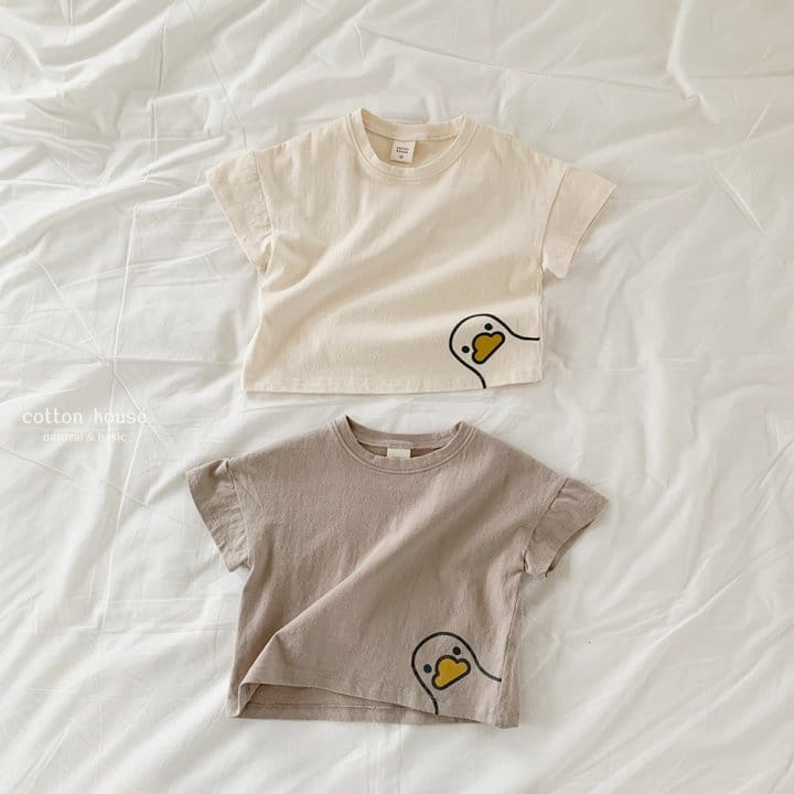 Cotton House - Korean Children Fashion - #littlefashionista - Duck Shortsleeve Tee