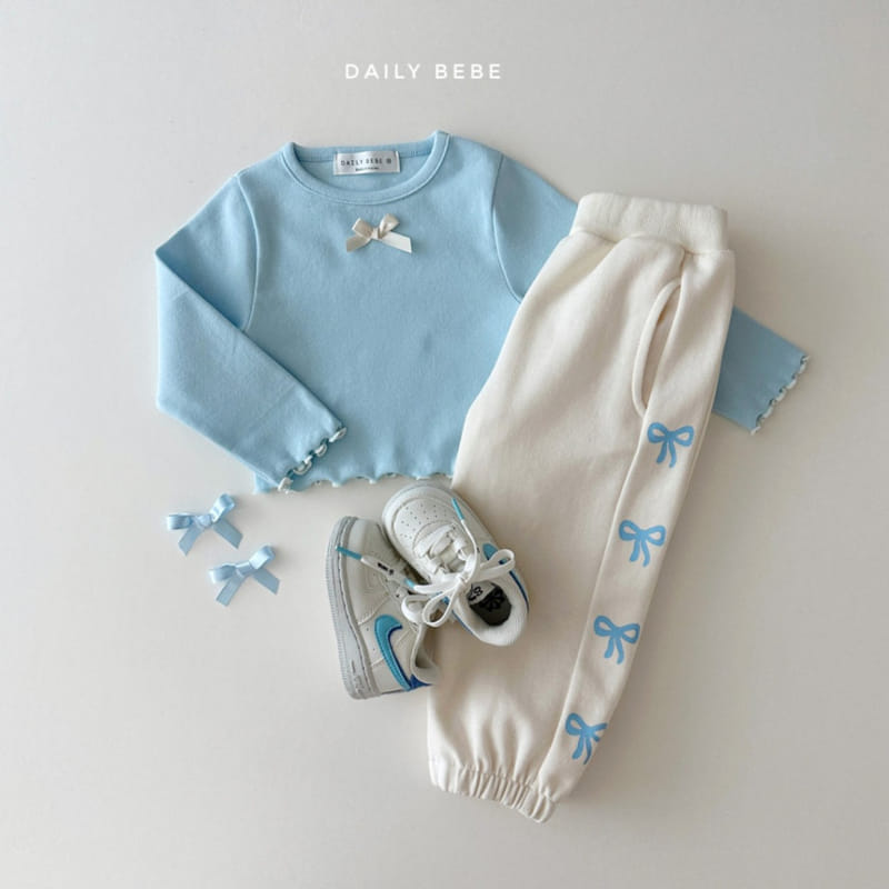 Daily Bebe - Korean Children Fashion - #Kfashion4kids - Ribbon Jogger Pants - 5