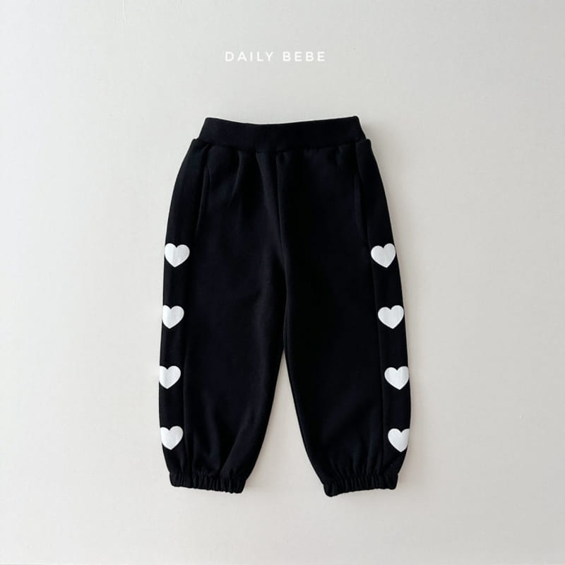 Daily Bebe - Korean Children Fashion - #prettylittlegirls - Heart Jogger Pants - 4