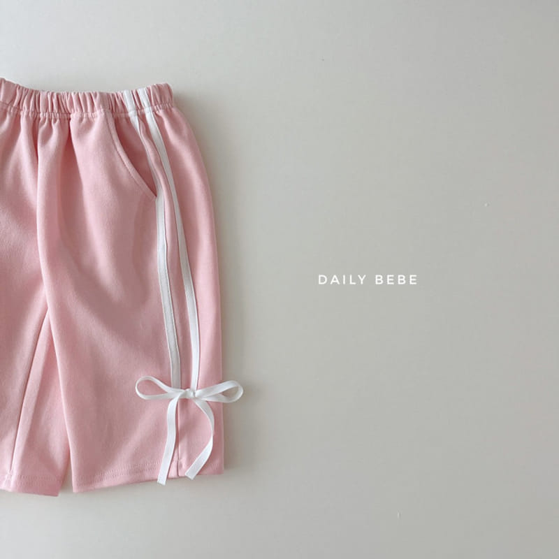 Daily Bebe - Korean Children Fashion - #discoveringself - Ribbon Tape Top Bottom Set - 5