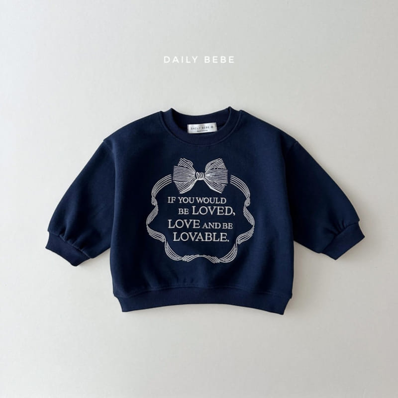 Daily Bebe - Korean Children Fashion - #discoveringself - Ribbon Embroidery Sweatshirt - 6