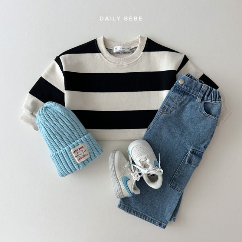 Daily Bebe - Korean Children Fashion - #kidsshorts - Cargo Denim Pants - 8