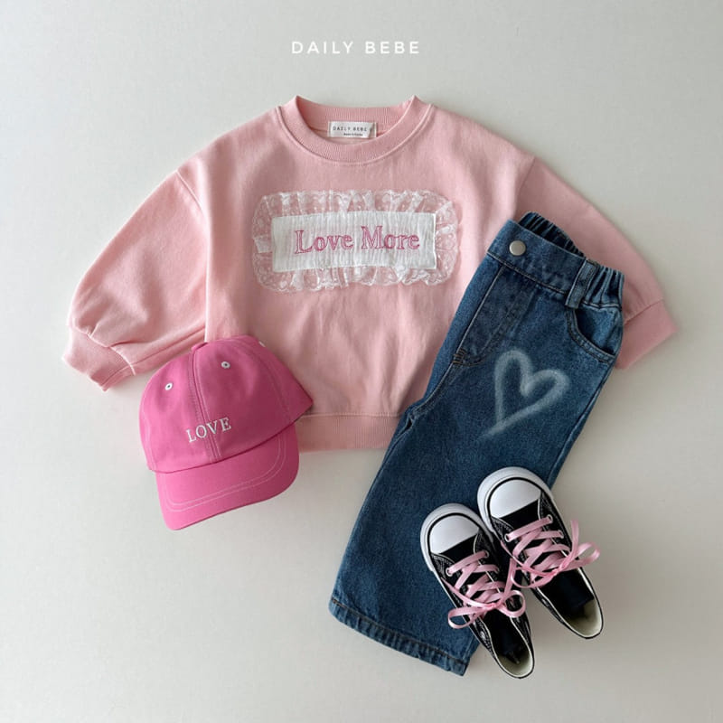 Daily Bebe - Korean Children Fashion - #kidsstore - Lace Sweatshirt - 6